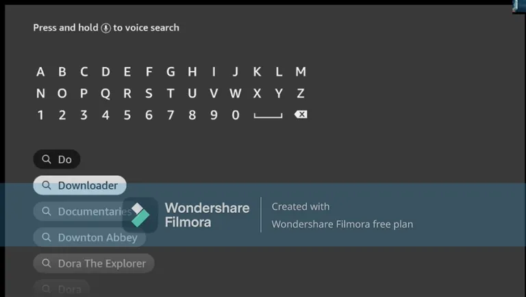Firestick / Fire TV — Search for "Downloader"