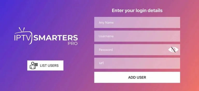 Firestick / Fire TV — Log in with the details we send you