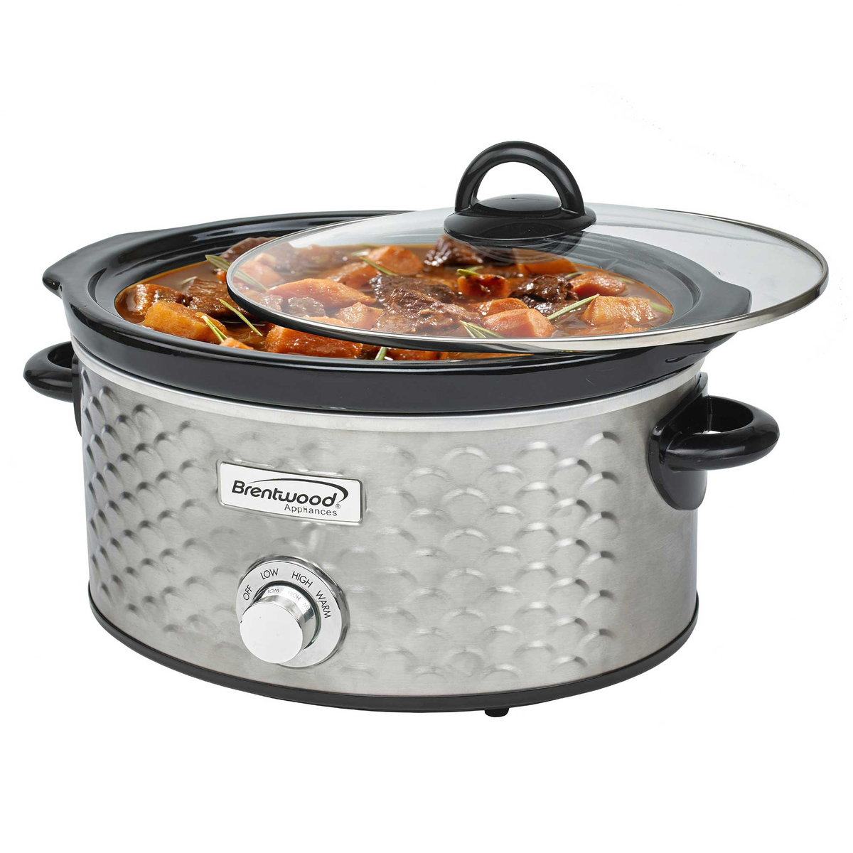 Brentwood 4.5QT Scallop Pattern Slow Cooker